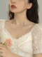 Natural freshwater millet bead necklace 2mm clavicle chain
