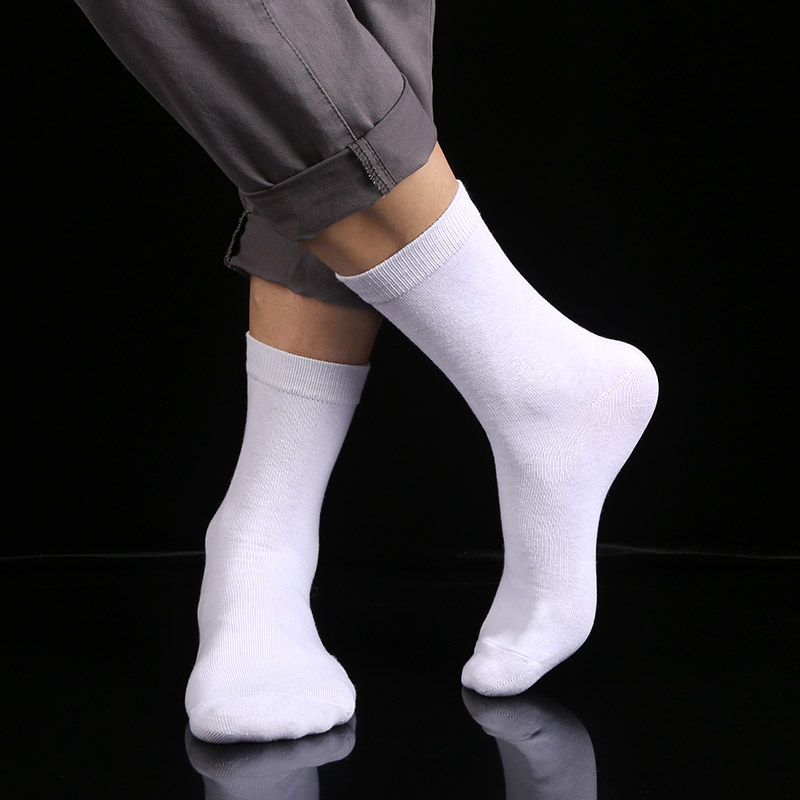 达达狼旗舰店袜子男棉袜中筒袜四季防臭黑色白色纯色短袜船袜长袜秋季吸汗运动1