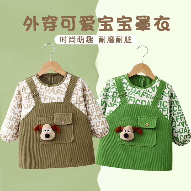Factory direct supply baby waterproof apron coveralls