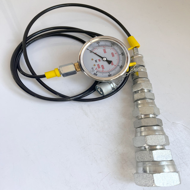 Excavator breaker pressure test gauge pressure measurement four-in-one joint excavator cannon machine hydraulic test breaker accessories