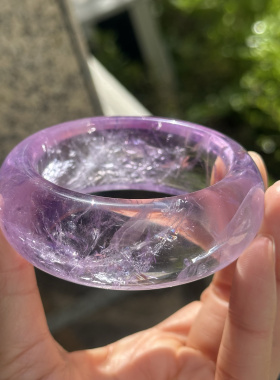 天然精品巴西紫水晶手镯套装自然光实拍颜色艳丽送老婆女友礼物