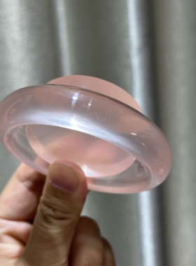 天然全净体香槟色六芒星光莫粉水晶手镯粉色水晶手镯送女友老婆