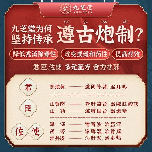 九芝堂六味地黄丸中药固精官方正品强肾浓缩滋阴男士哪个牌子好 - 图2