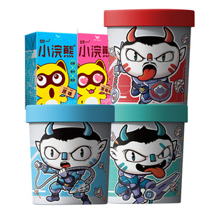 【食族人】酸辣粉小浣熊牛奶组合