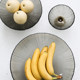 Nordic style smoke grey fruit plate striped plate