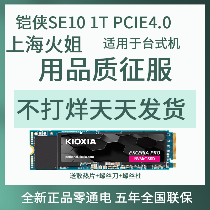 Kioxia/铠侠 SE10 1TB M.2 NVMe 2T PCIe固态SSD硬盘m2台机秒9A1 - 图1