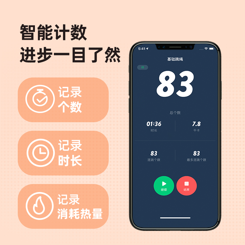 咕咚智能跳绳蓝牙电子计数中考健身专用减肥运动女生燃脂lite-图2
