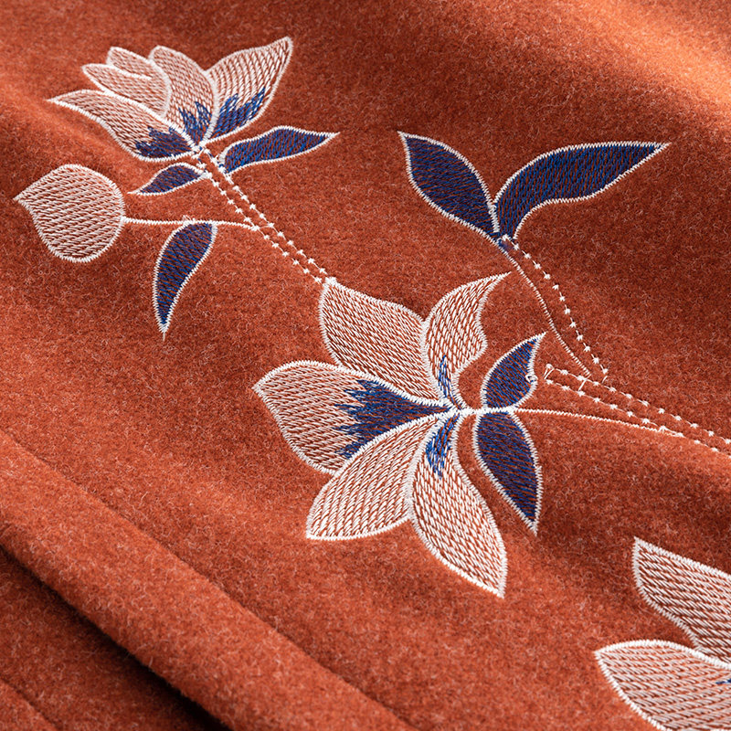 秋冬装新款胖妈妈毛呢外套宽松洋气 优爱菲中老年女装