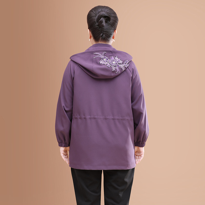 老太太秋装外套简约洋气2020开衫 优爱菲中老年女装