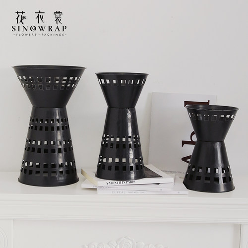 花衣裳包花神器方墩墩插花塑料模具箭筒花束底座花壳花店包装资材 - 图2