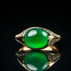 Yangzi Jewelry Cuihu Laokeng Bing full of green design jade ring 9.2