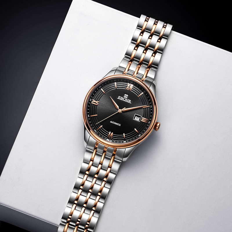 EBOHR依波表大师系列正品自动机械男表钢带腕表防水潮流男表5087