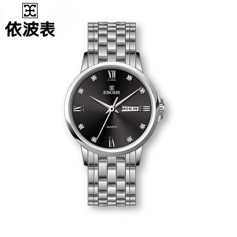 z【线下专柜款】依波表EBOHR情侣手表石英表休闲防水男女表7037