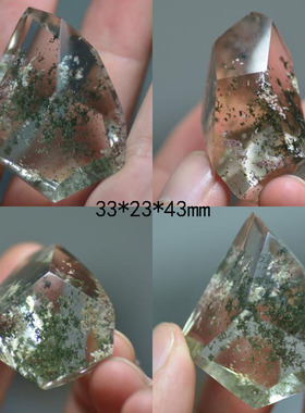 天然水晶貔貅项坠婴儿绿幽灵