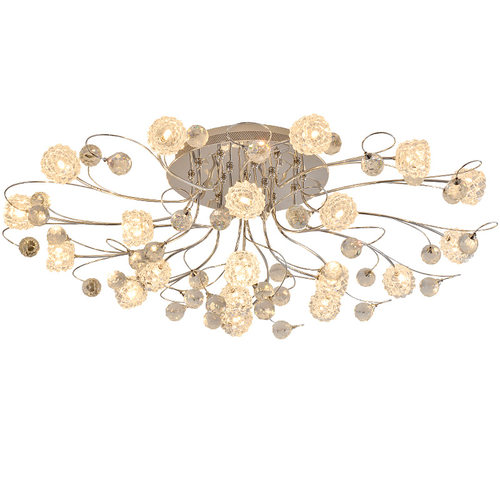 客厅大灯大气现代简约豪华圆形欧式客厅轻奢主灯卧室灯水晶吸顶灯 - 图3