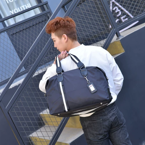 Портативная вместительная и большая мужская сумка для путешествий для отдыха на одно плечо, в корейском стиле