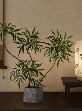 海虹雅林装饰摆件仿真绿植客厅桌面中古高端轻奢宋氏美学十大功劳