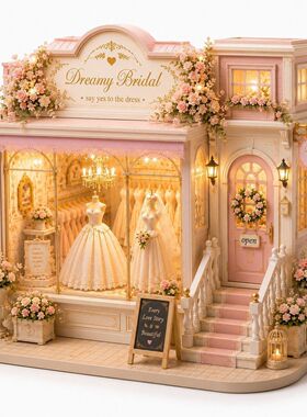 梦想婚纱店树脂冰箱贴白纱3d立体治愈闺蜜新婚公主少女心女孩欧式