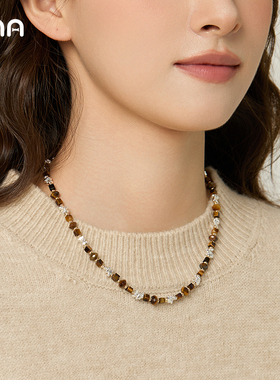ona美拉德琥珀色项链女