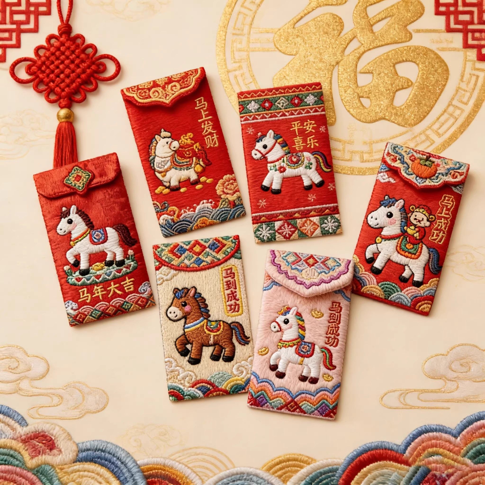 2026马年红包卡通可爱小马动物红包袋春节新年通用个性创意利是封,淘宝优惠券,粉丝福利购,淘宝优惠卷