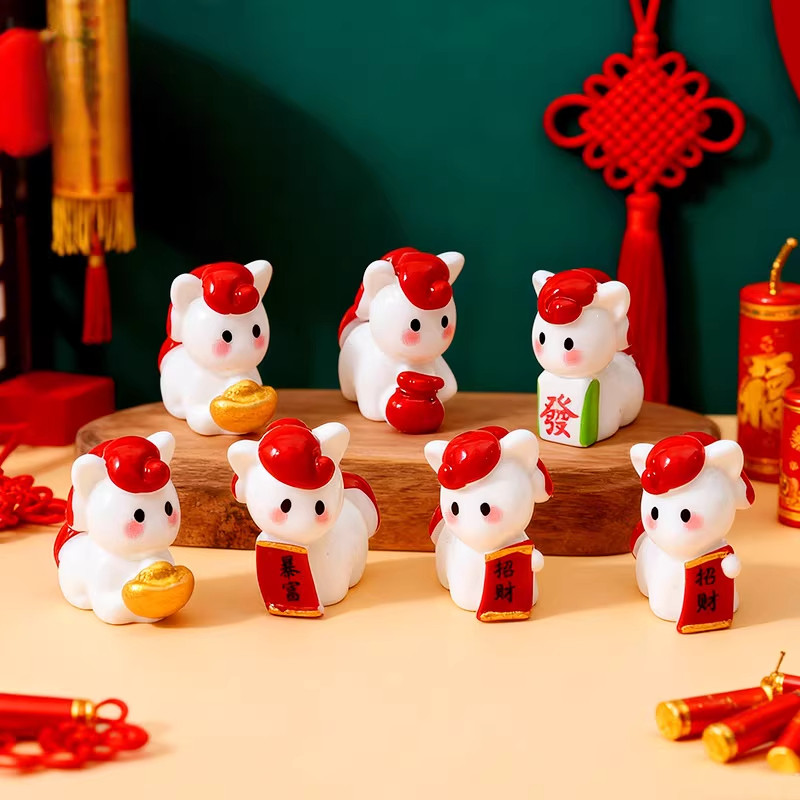 可爱迷你小马摆件新年春节小马萌粒公仔车载桌面卡通手办diy盲袋,淘宝优惠券,粉丝福利购,淘宝优惠卷