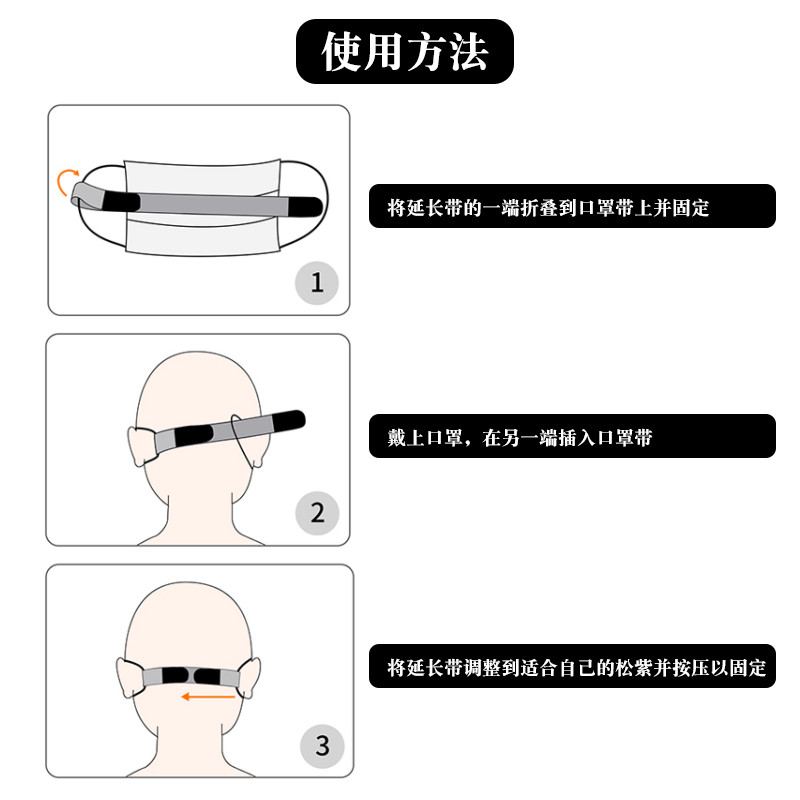 口罩带挂钩防勒带耳护耳朵卡扣调节头戴式口罩绳伴侣防痛保护神器 - 图3