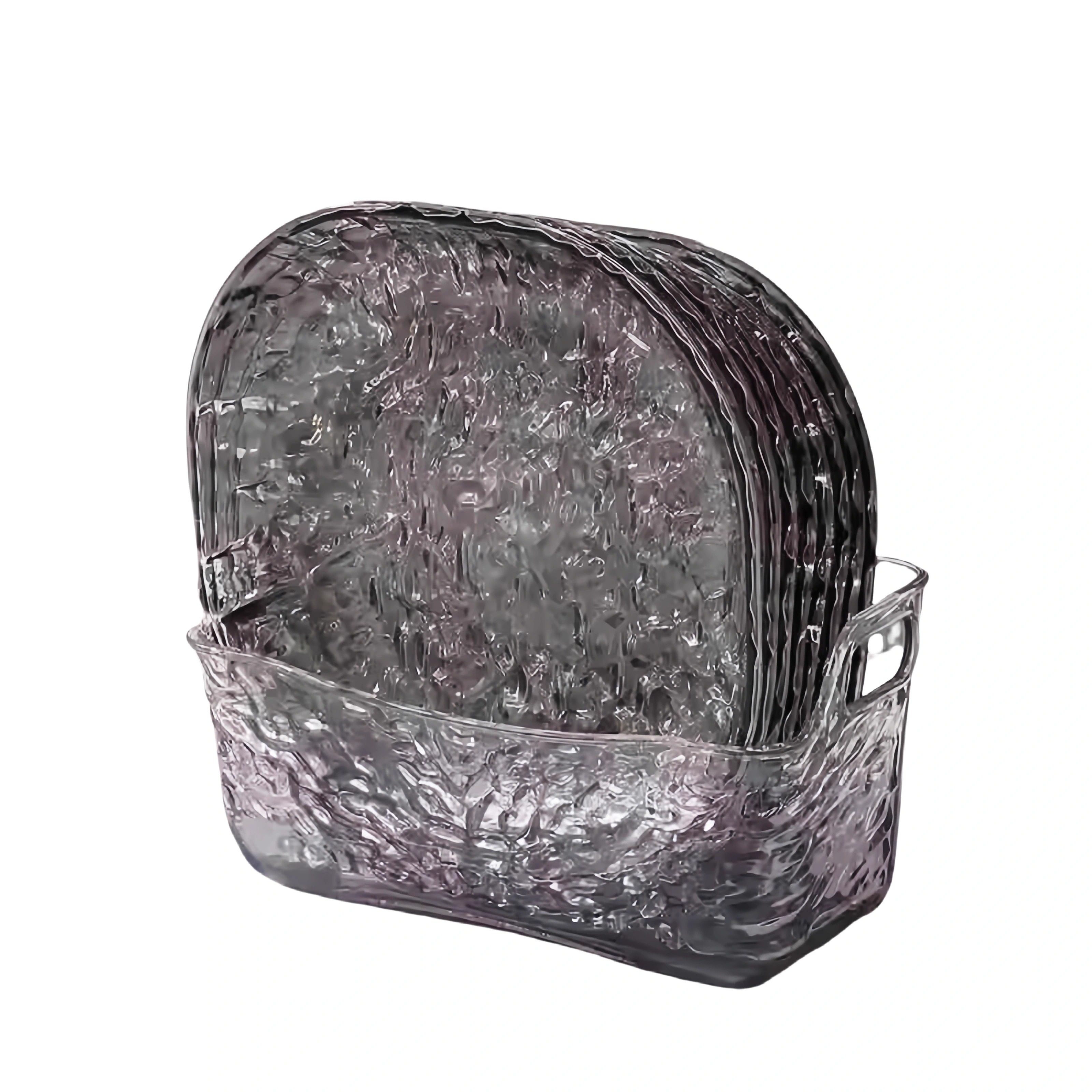 轻奢简约冰川纹家用吐骨碟餐桌垃圾盘网红透明桌面吐骨碟小盘子套,淘宝优惠券,粉丝福利购,淘宝优惠卷