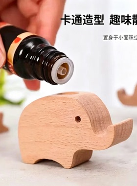 精油小象扩香木花露水香水天然挥发木家用香薰随身木头车载扩香木