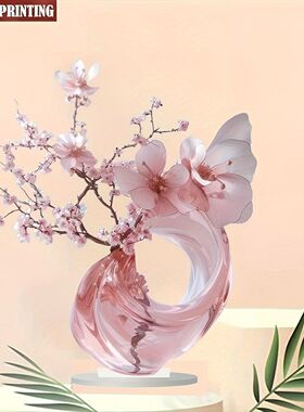 鲜花摆件新款优雅亚克力家庭和办公室的完美礼物生日装饰品