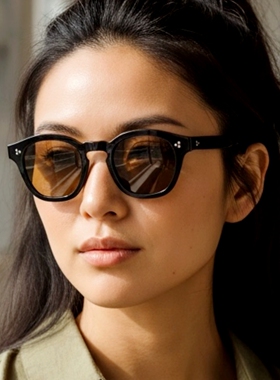 OliverPeoples高级感圆框太阳镜