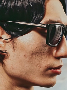 日本MATSUDA雕花高级感方框墨镜