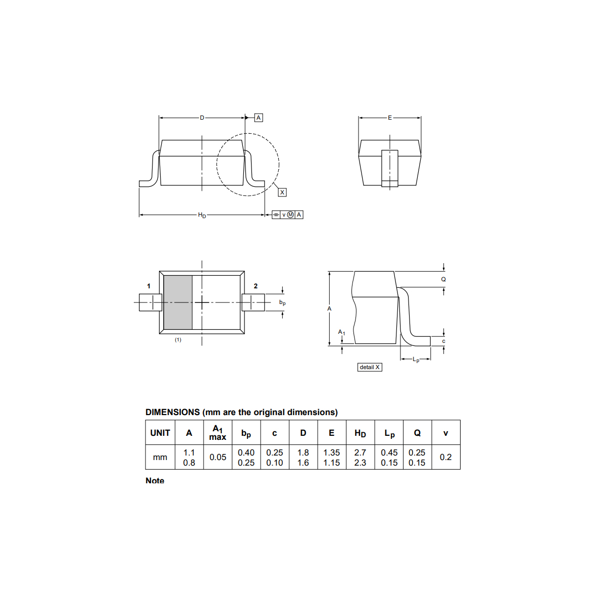 (10个)PESD5V0S1BA 丝印E6 5V双向ESD静电保护二极管 贴片SOD-323 - 图2