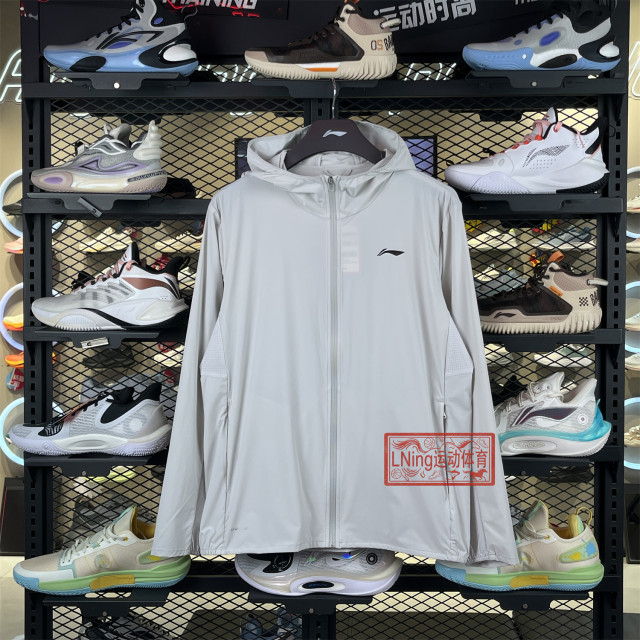 Li Ning summer ຜູ້ຊາຍປ້ອງກັນແສງແດດຂອງ windbreaker ກິລານ້ໍາຫນັກເບົາ
