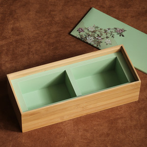 崂山绿茶礼盒空盒白毫银针泡袋盒白茶花茶竹叶青茶包茶片包装长盒
