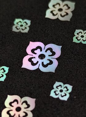 螺钿夜光贝薄片宝相花团纹琵琶纹漆器学生毕设耳钉乐器首饰盒材料