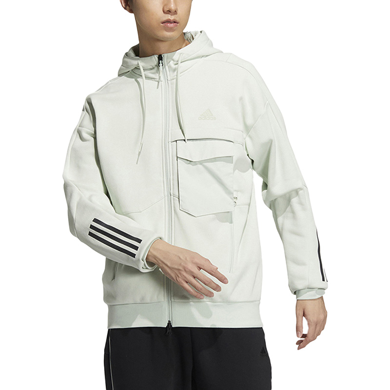 Adidas阿迪达斯夹克男2023新款运动服休闲宽松防风连帽外套HN9032-图3