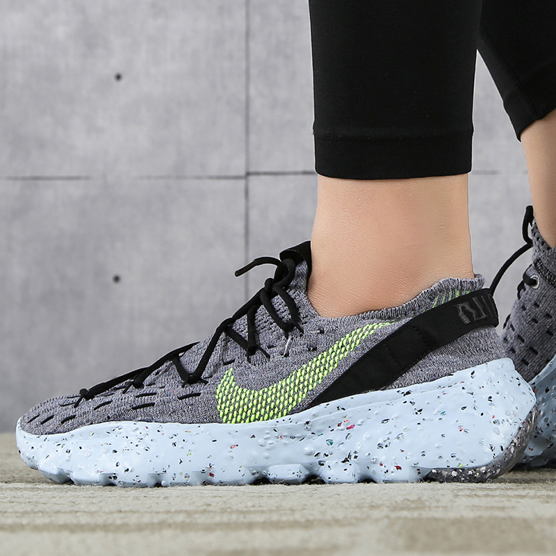 Nike耐克女鞋2021春季新款运动鞋SPACE HIPPIE04跑步鞋CD3476-001 - 图0