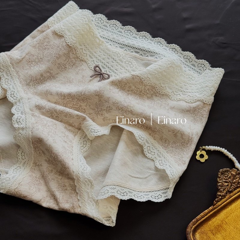 Einaro新款内裤女生纯棉10A抗菌加长裆女中腰蕾丝花边三角裤三条,淘宝优惠券,粉丝福利购,淘宝优惠卷