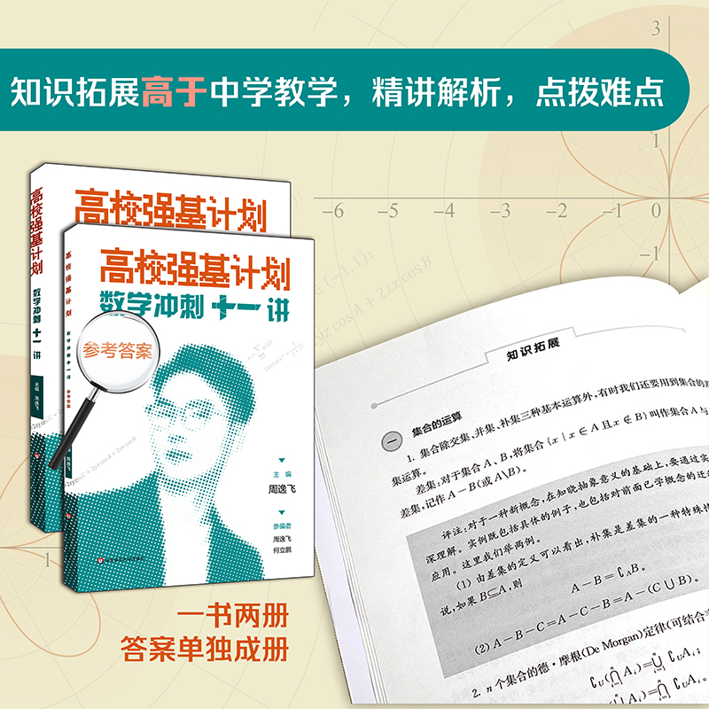 高校强基计划 数学冲刺十一讲 清华北大名校强基自招真卷 周逸飞数学竞赛飞哥 高三备考强化训练一试 华东师范大学出版社 - 图1