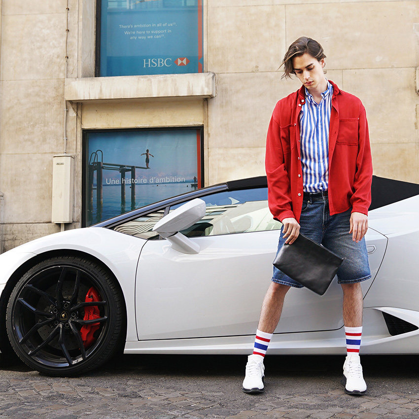 bfs男款真皮大容量信封包手抓包 bfs男士包袋