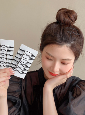 黑色碎发整理神器刘海发夹女