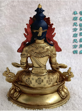 地藏菩萨尼泊尔鎏厚金做旧佛像