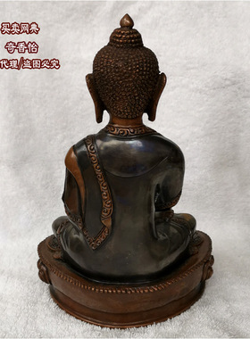 尼泊尔7寸纯铜佛像释迦牟尼佛