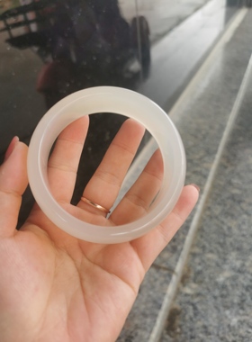 包邮纯天然霸王镯香槟金白荧光透玛瑙轮胎手镯冰种玉髓手环545865