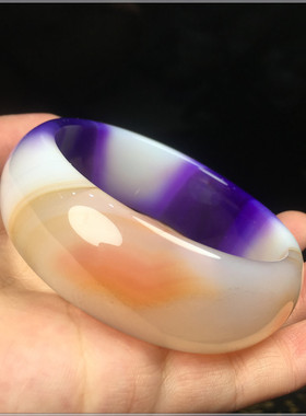 紫色加宽玉髓玛瑙手镯特价