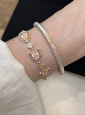 宫廷风百搭蝴蝶花朵手链