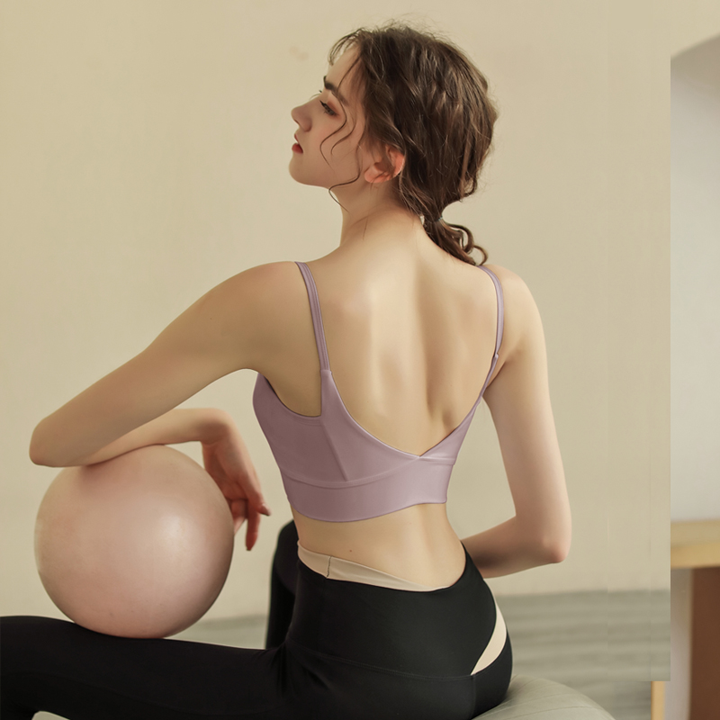 lulu运动女防震美背聚拢吊带瑜伽服 劲霆运动文胸