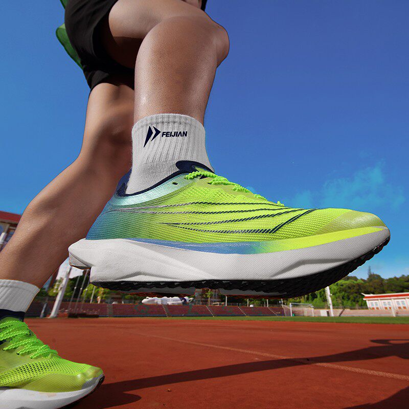 竞速锋速3碳板跑鞋运动鞋网布鞋轻跑弹跳中考体侧耐磨跑鞋