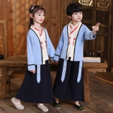 Ханьфу для мальчиков, детский осенний костюм, тонкий комплект, китайский стиль