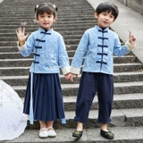 Детское ханьфу, костюм мальчика цветочника, осенний комплект, китайский стиль, детская одежда